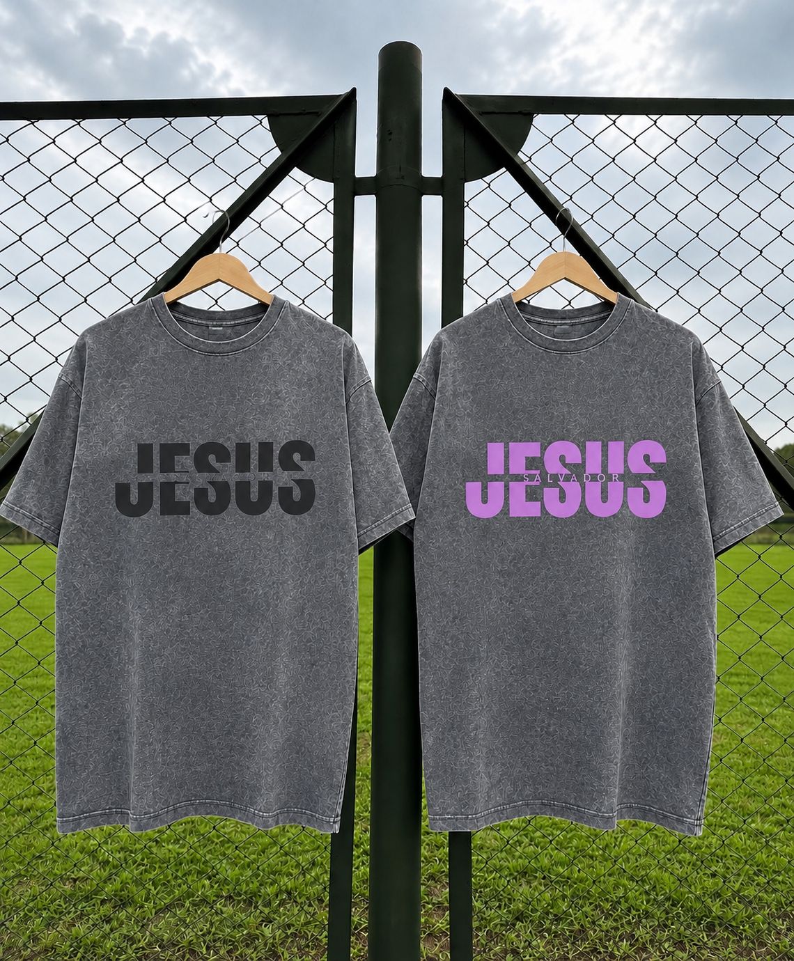 Polera Acid Wash Jesús Salvador