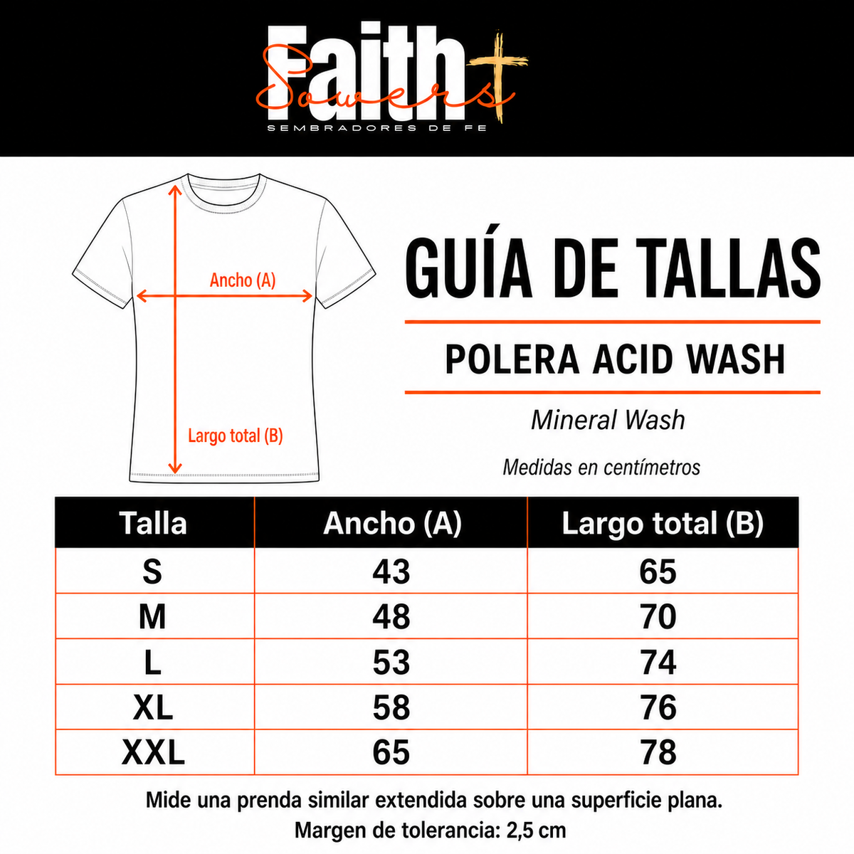 Polera Acid Wash Jesús Salvador